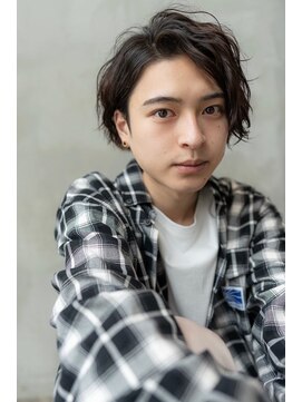 メゾンバイハバナ(maison by HAVANA) メンズビジネスツーブロックアップバング束感ショートマッシュ