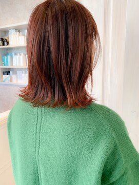 キャアリー(Caary) 福山美容院人気キャアリーぱつんと切りっぱなし外ハネボブ