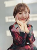前髪あり小顔ヘア顔まわり簡単スタイリングマッシュショート