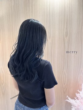 ヘアーポケットメリー(HAIR POCKET merry) ブルーブラック×セミロング
