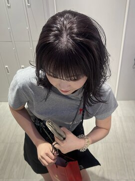 リラス 博多(rilas) ラベンダーカラー　ぶどうカラー　暗めヘアカラー　ナチュラル