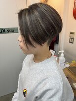 キューズ クラブ(cuz KLUB)&nbsp;【cuzKLUB  】前下がりハンサムショート×ハイライト　［池袋］