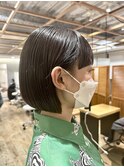 大人マッシュショート丸みショート黒髪ショートベリーショート