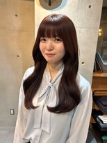 ブルーメ(Blume...)&nbsp;顔周りカット/ピンクブラウン/韓国ヘア/前髪