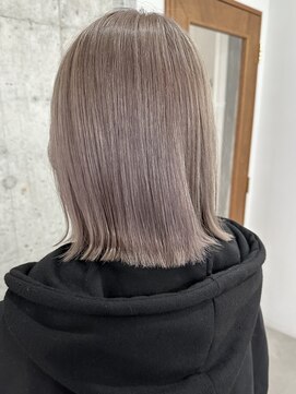 サクラ 岐阜(SAKURA) ブリーチ2回ハイトーングレージュカラー　ボブ　岐阜美容室
