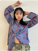 【oasisマミ】10代20代30代シースルーバング黒髪ストレート