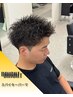 カット+スパイキーパーマ［静岡/メンズカット/メンズパーマ/メンズ/眉毛］