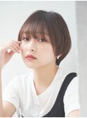 小顔カット×透明感カラー[恵比寿駅/髪質改善/オリーブグレー]