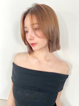 サンドレオ 新宿店(sand Leo) フェイスフレーミング/ココアベージュ/ブリーチ/レイヤー/新宿