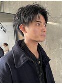 men's/スパイキーショート/ニュアンスパーマ/眉毛/パーマ/新宿