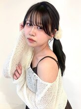 アモレット 天文館店(amoretto) 黒髪 艶髪 顔周りレイヤー ヘアセット前髪カット 20代