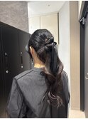 ポニーテールアレンジ