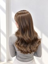 ジールサロン つくば本店 透明感アッシュベージュ×ロングヘア
