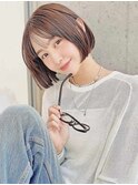 メルティカラー似合わせカットショートボブ丸みショートカット