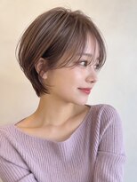 カバーヘア アカデミー 北浦和西口店(COVER HAIR ACADEMY)&nbsp;秋カラーブリーチなし艶グレージュレイヤーショートボブp北浦和
