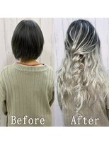 あるじゃんすー 神戸三宮店&nbsp;ホワイトグレー#シールエクステ#エクステ#デザインカラー#神戸