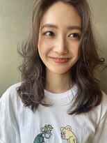 ココカラヘア 星ヶ丘店(KOKOKARA HAIR)&nbsp;カーキベージュのカジュアルロング