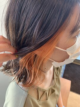 リミックスヘア(REMIX HAIR) イヤリングカラー　サマーオレンジ