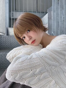 リアイス(Re:ICE) ミニウルフ/くすみブルー/流れるレイヤー/インナーハイライト