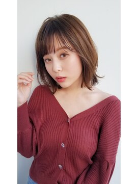 ガーデン オオタカノモリ(garden otakanomori) ふんわりシルエットなあざとかわいいゆるふわくびれボブ