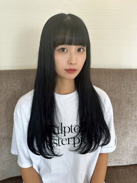 マイラグーン(MY LAGOON) 顔まわりレイヤー/艶カラー/秋カラー/韓国風/ブルーブラック