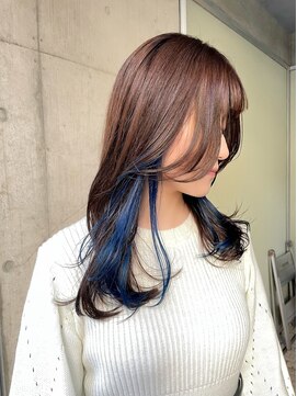 パドル(Paddle) イヤリングカラー/インナーカラー/ブルー/ネイビーブルー