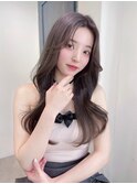 6438髪質改善アッシュブラックカーキベージュ韓国ワンホンヘア