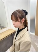 面長さん向け顔周りカット