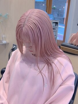 スタン 渋谷(Stam) 垢抜け確定“地毛から1ブリーチ”くすみモーヴ【渋谷/ブリーチ】