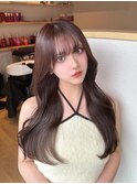 レイヤーカットハッシュカット韓国グレージュ京都烏丸感20代