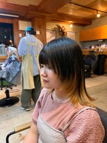 コモレビ(komorebi)&nbsp;【菅原 淳之介】ミディアムレイヤーカット×デザインカラー