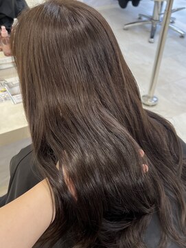 アイトーキョーエス 渋谷(AI TOKYO S) ブリーチなしダブルカラーオリーブブラウンダブルカラー透明感