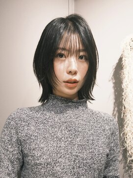 【松井隆人】くびれミディ レイヤーボブ 顎下ボブ 前髪あり