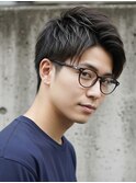 ▼アップバング/メンズカット/ツーブロック/ビジネスマン