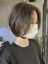 エリマ 横浜西口(elima)&nbsp;横浜タッセルボブショートボブオリーブベージュマロンベージュ