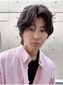 ミディアムウルフ×ニュアンスパーマ