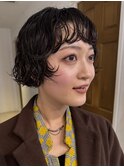 ショートボブパーマ/ミニボブパーマ/オン眉パーマ/レイヤー