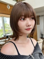 バイオレット 表参道店(Violet) ハッシュカットウルフレイヤーボブカット顔周りカットブラウン