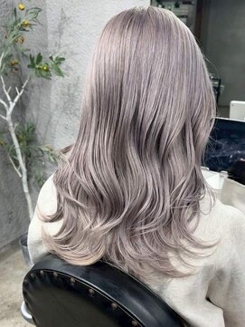 アポロ 横浜駅店(apollo) xカラー/ホワイトグレージュ/レイヤーカット/チェリーブラウン