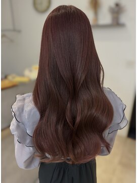 リアンバイアリュール(Lian by Allure) ピンクブラウンレイヤーカット韓国巻き