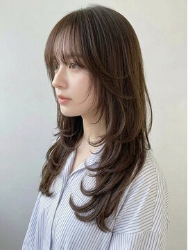 スイート ヘアデザイン(Suite HAIR DESIGN) レイヤーカットブリーチなしカラー小顔顔周り韓国風美髪ロング