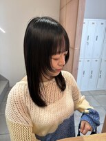 メルト 西梅田店(melt) 顔周りレイヤーのミディアムストレート