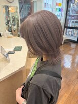 モア 下通店(MORE)&nbsp;Mellow Greige／ウルフカット／ブリーチ／髪質改善ケアカラー