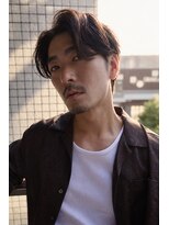 メンズサロン アネロ 名駅(Men's salon anhelo)&nbsp;ニュアンスパーマ×曲がる縮毛矯正×センターパート×名駅
