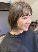 レイヤーボブ　アッシュグレー