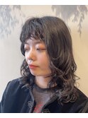 お洒落な☆ウルフカットカット