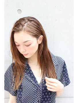 オリンテ バイ レシッド 表参道(orente by rcid) 髪質改善顔周りレイヤーロング艶髪シアーカラーシルキーベージュ