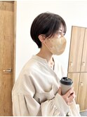 髪質改善カラー×マッシュショート
