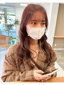 シンス(Since) オレンジブラウンとくるっとふわっと巻き髪ヘア