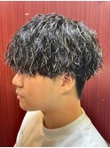 理容室　床屋　センターパート　ツイスパ　2ブロック